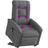 Maison Chic masažni naslanjač - Relax naslanjač s funkcijo vstajanja temno sivo blago, (22134443) | Shoptok.si