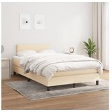  S oprugama i madracem krem 120 x 200 cm od tkanine | shoptok.hr