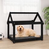 vidaXL Krevet za pse crni 81x60x70 cm od masivne borovine Cijene