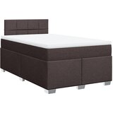  Krevet box spring s madracem tamnosmeđi 120 x 190 cm od tkanine | shoptok.hr