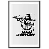  Plakat - Mona Lisa with a Bazooka 40x60 Crni okvir s margom | shoptok.hr