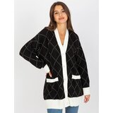 Fashion Hunters Black loose cardigan with RUE PARIS buttons | Shoptok.si