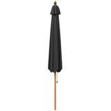  Vrtni suncobran Ø 300 x 248 cm Čvrsto drvo eukaliptusa Antracit | shoptok.hr