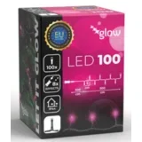 100 led žaruljica roze, zelena žica/ 5 metara IP 44