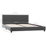  Okvir za krevet od umjetne kože sivi 120 x 200 cm | shoptok.hr