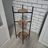 Ruhhy metalni stalak za cvijeće 3 razine – loft stalak za biljke, crni/smeđi | shoptok.hr