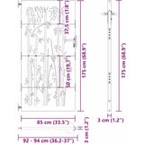  Vrtna vrata 85 x 175 cm Čelik s praškastim premazom Crna | shoptok.hr