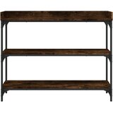  Konzolni stol s policama boja dimljenog hrasta 100 x 30 x 80 cm | Eponuda.ba