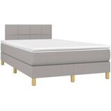  Box spring postelja z vzmetnico svetlo siva 120x200 cm blago, (20723467) | Shoptok.si