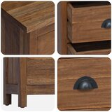  Komoda s ladicama Prirodna 45 x 35 x 110 cm Čvrsto teak drvo | shoptok.hr