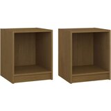 vidaXL Nočna omarica 2 kosa medeno rjava 35,5x33,5x41,5 cm borovina | Shoptok.si