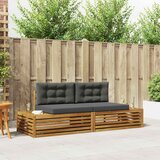  Set vanjskih sofa Prirodna i antracit 203,5 x 83 x 73 cm | shoptok.hr