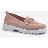 EVENTO Women's Loafers On Flat Heel With Gold Detail Pink Limentia | Shoptok.si