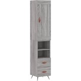 Maison Chic Visoka omara - Komoda - Predalnik siva sonoma 34,5x34x180 cm inženirski les, (21720767) Cene
