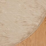  Tepih od umjetne ovčje kože TAFALLA Bež Ø 80 cm Poliester | shoptok.hr