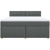 vidaXL Box spring postelja z vzmetnico temno siva 180x200 cm blago | Shoptok.si