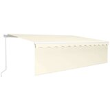 vidaXL Ročno zložljiva tenda s senčilom 5x3 m krem | Shoptok.si