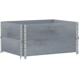 vidaXL Okviri za palete 2 kom sivi 80x60 cm od masivne borovine | shoptok.hr