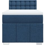 vidaXL Box spring postelja z vzmetnico modra 90x200 cm blago | Shoptok.si