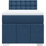 vidaXL Krevet s oprugama i madracem plavi 90 x 200 cm od tkanine | shoptok.hr
