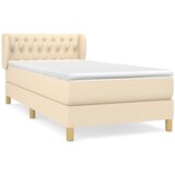 Maison Chic Box spring postelja - Vzmetna postelja z vzmetnico krem 100x200 cm blago SL750, (21889842) | Shoptok.si