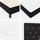 Box Spring Krevet s Madracem Crna 200x200 cm Baršun | shoptok.hr