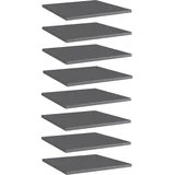 za knjige 8 kom visoki sjaj sive 40 x 40 x 1,5 cm drvene