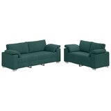  Set sofe od 2 komada s jastučićima tamnozelene tkanine | shoptok.hr