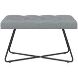  Klupa s gumbastim tkanjem Svjetlosiva 80 x 40 x 46 cm Tkanina | shoptok.hr