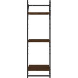  Zidne police s prečkama 2 kom smeđa boja hrasta 30x25x100 cm | shoptok.hr