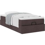 vidaXL Otomanski posteljni okvir z vzmetnico rjav 90x200 cm blago | Shoptok.si