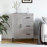 The Living Store Komoda siva sonoma 69,5x34x90 cm inženirski les - Komoda, (21662683) | Shoptok.si