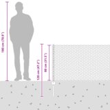 vidaXL Ograjne stebričke 5 kos U-kanal 80 cm pocinkano jeklo, Šesterokotna ograja 0.8x10 m pocinkano jeklo | Shoptok.si