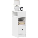 vidaXL Noćni ormarić s ladicom bijeli 25x31x66 cm | shoptok.hr