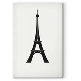  Slika - Eiffel Tower Simple Graphics in Black and White 60x90 Premium Print | shoptok.hr