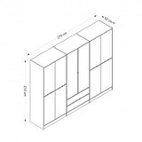 Hanah home Ormar Elina, 270x210x52cm, Tamno siva | Eponuda.ba
