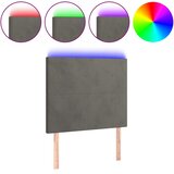  LED uzglavlje tamnosivo 90x5x118/128 cm baršunasto | shoptok.hr