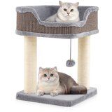 Costway Mala praskalnica za mačke s plišastim ležiščem 38 x 38 x 51 cm, (5000113912) | Shoptok.si