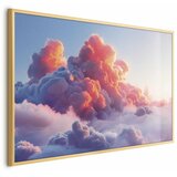  Plakat Dusk Spectacle: Clouds in Shades of Pink and Purple 60x40 Zlatni okvir | shoptok.hr