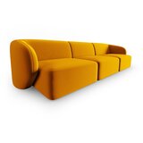 Milo Casa Gorčično rumena žametna sedežna garnitura 266 cm Paolo – | Shoptok.si