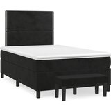  The Living Store Box spring postelja z vzmetnico črna 120x190 cm žamet - Box Spring Postelja, (21492046) | Shoptok.si