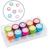 KW TRADE Štampiljke z blazinico, nevtralni obrazi, set 10, 6 barv, (21299953) | Shoptok.si