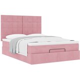  Otomanski krevet s madracima ružičasti 140x190 cm baršunasti | shoptok.hr