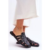 Boto Women's Striped Slippers Black Reyna | Shoptok.si