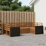  Set vanjskih sofa 6 kom. Prirodna Čvrsto drvo akacije Smeđa 245 x 136,5 x 73 cm | shoptok.hr