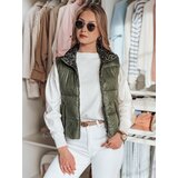 DStreet Krótka kamizelka damska dwustronna CHIPUFF zielona | Shoptok.si