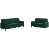  2-dijelni set sofa s jastucima tamnozeleni baršunasti | shoptok.hr