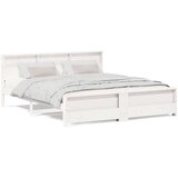  Krevetna konstrukcija Bijelo 200 x 200 cm Masivna borovina | shoptok.hr