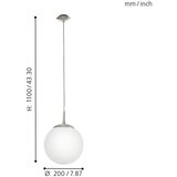 Eglo Okrugla viseća svjetiljka Rondo (Promjer: 200 mm) | shoptok.hr