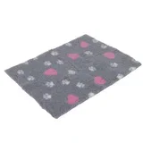 Isobed zooplus sivi sa srcima i šapama - D 100 x Š 75 cm